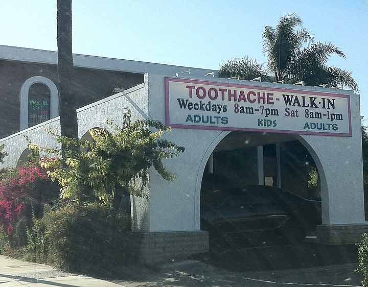 Toothache Walk-In